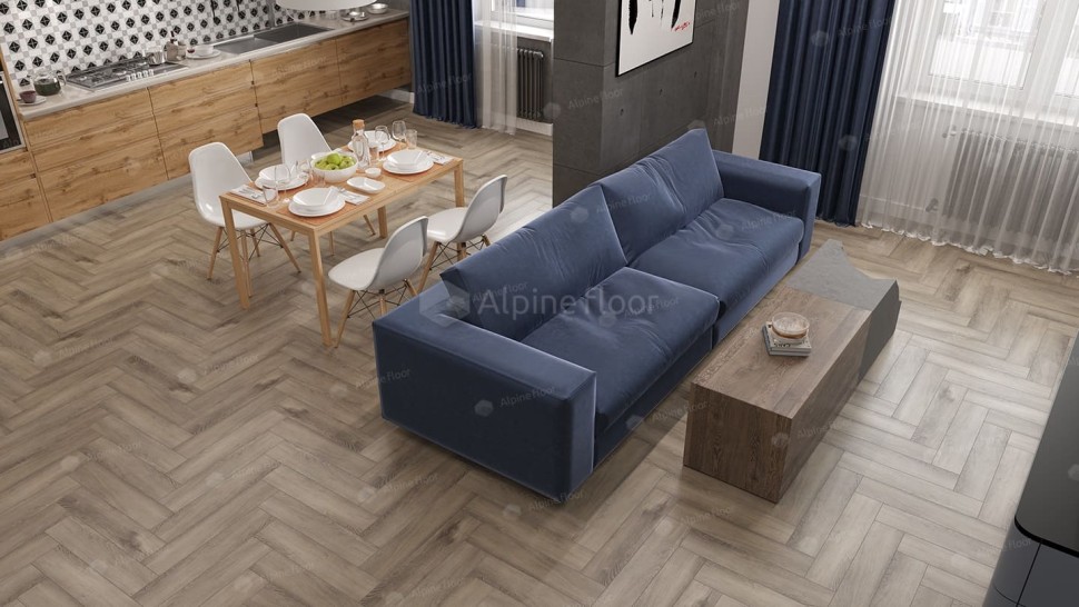 Виниловая плитка "Alpine Floor" Parquet LVT Дуб Исида (590*118*2,5 мм) — купить в Волгодонске