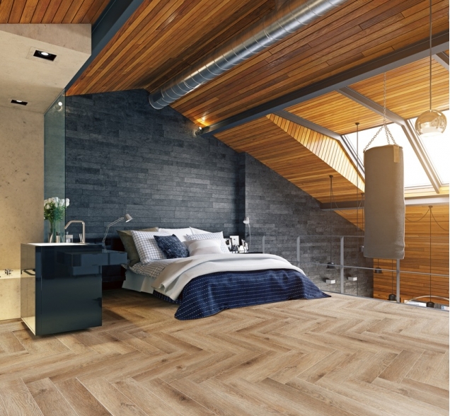 Виниловый ламинат SPC "Cronafloor" Herringbone Дуб Монпелье (640*128*4,5 мм) — купить в Волгодонске