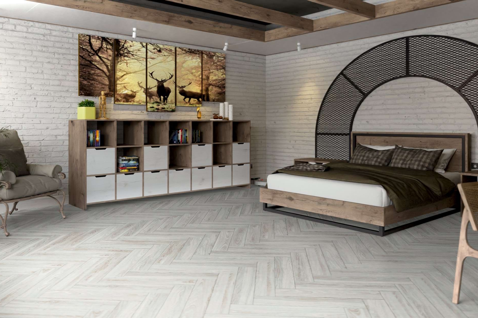 Инженерный паркет «Damy Floor» Ванильный (укладка елочкой) — купить в Волгодонске