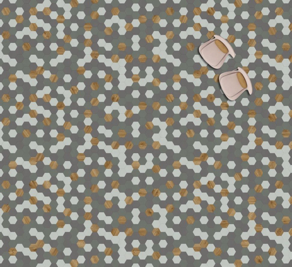 Виниловая плитка "Moduleo" Moods Hexagon 349 (226,32*196*2,5 мм) — купить в Волгодонске