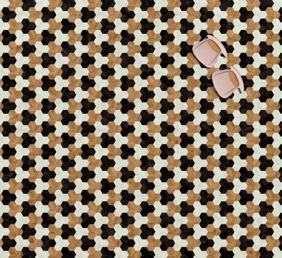 Виниловая плитка "Moduleo" Moods Hexagon 354 (226,32*196*2,5 мм) — купить в Волгодонске