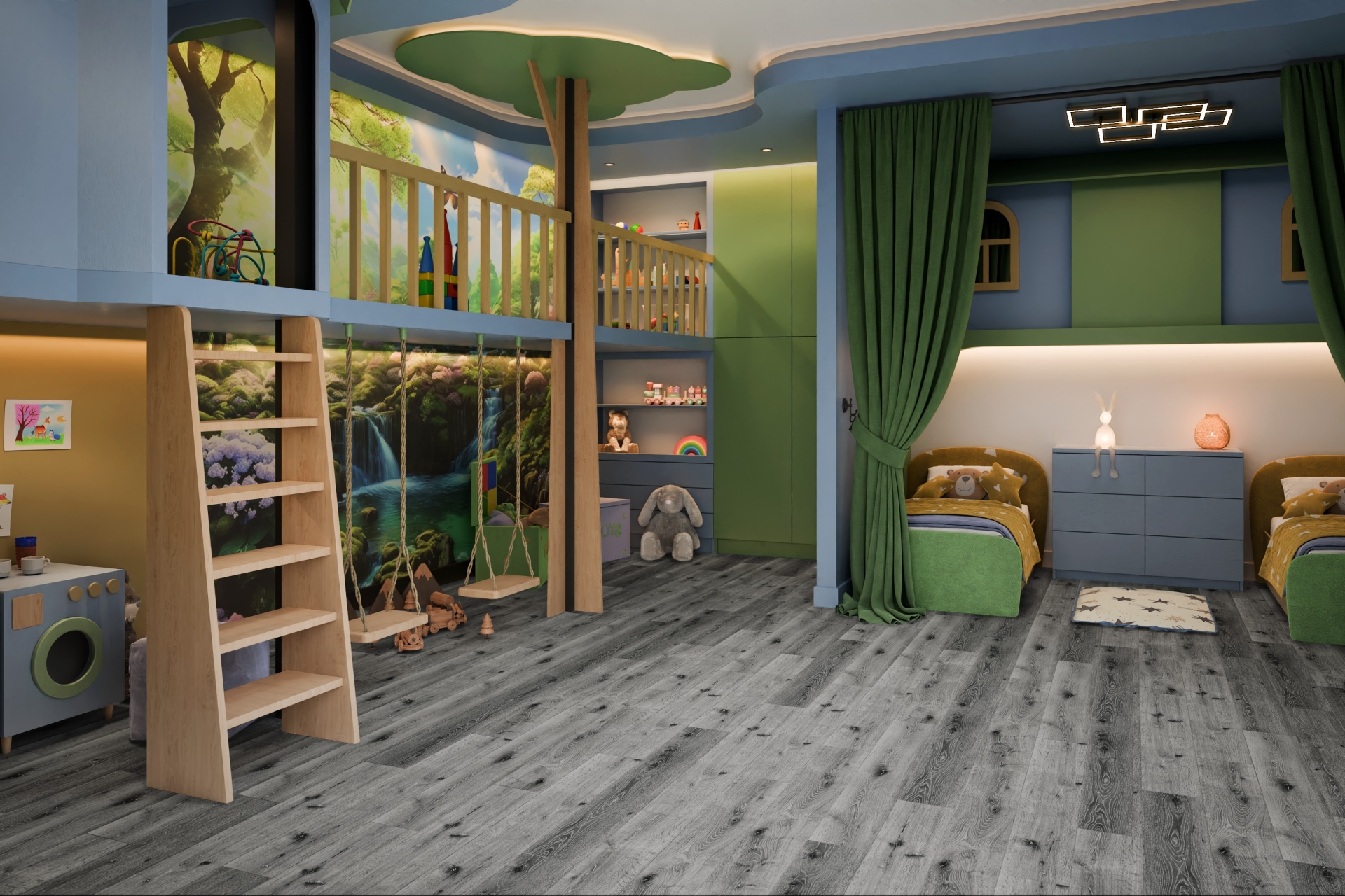 SPC ламинат «Damy Floor» Дуб Сильвер (1220*180*4 мм) — купить в Волгодонске