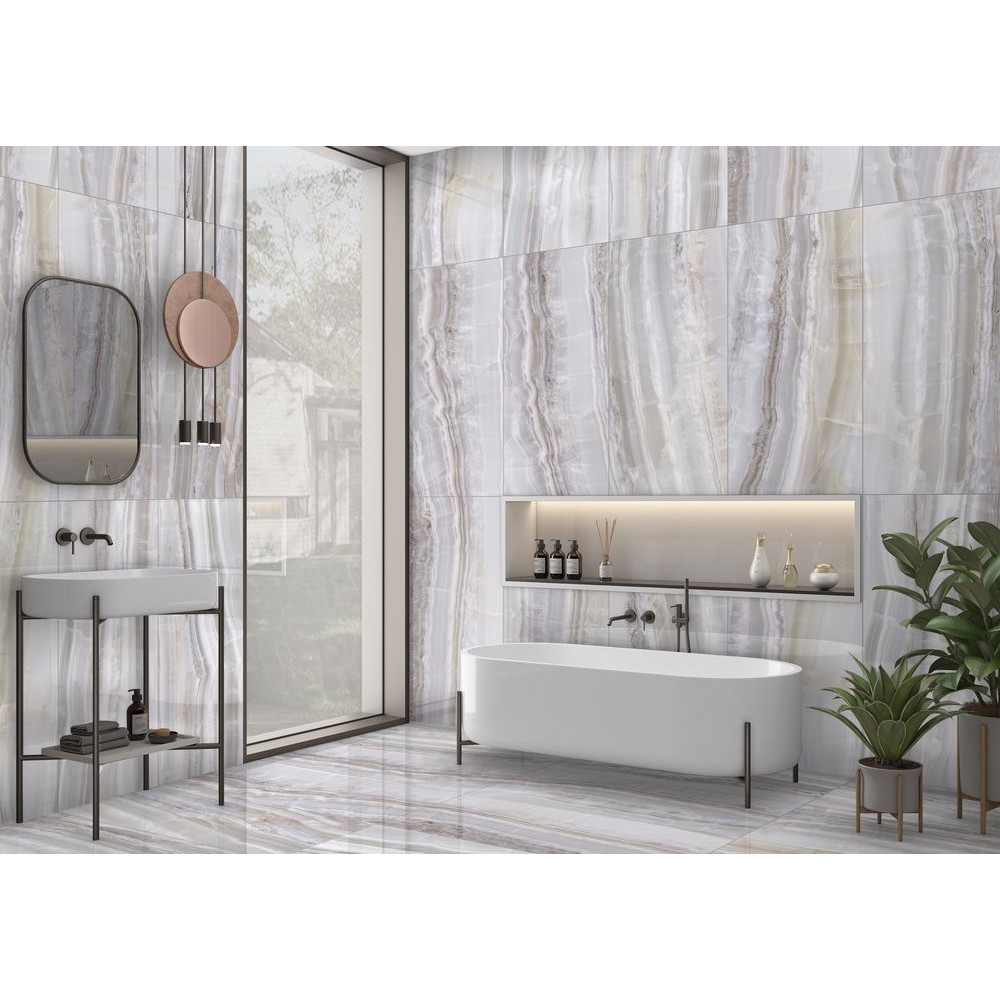 Керамогранит "Ennface" 600*1200 Ivory Extra High Glossy Полированный Серый — купить в Волгодонске