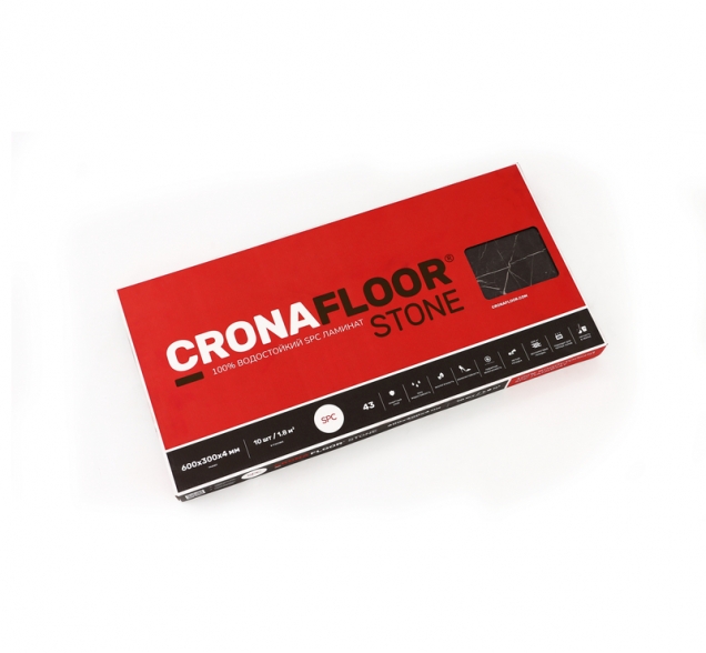 SPC ламинат "CronaFloor" Stone 4V Ноче (600*300*4 мм) — купить в Волгодонске