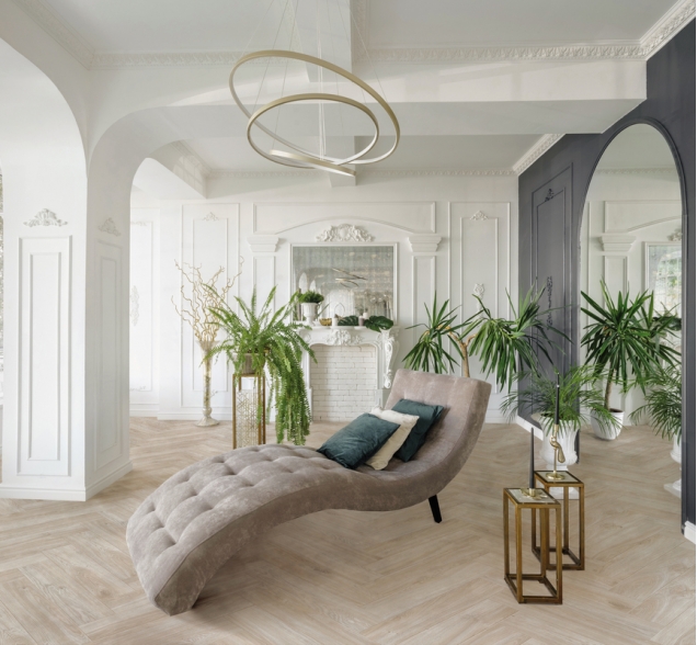 Виниловый ламинат SPC "Cronafloor" Herringbone Дуб Ницца (640*128*4,5 мм) — купить в Волгодонске