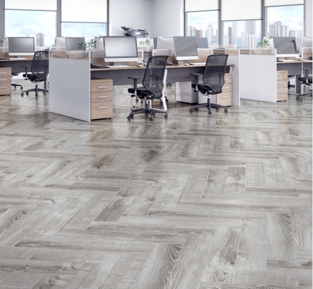 Виниловый ламинат SPC "Cronafloor" Herringbone Дуб Страсбург (640*128*4,5 мм) — купить в Волгодонске