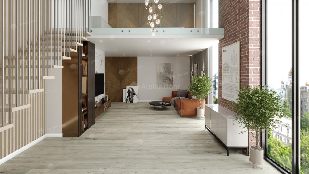 SPC Ламинат "Alpine Floor" Дуб серебряный (1220*183*8 мм) — купить в Волгодонске