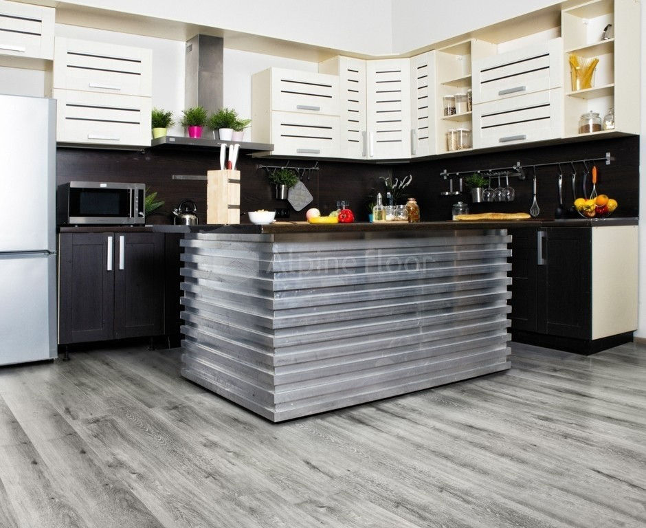 Замковая ПВХ плитка "Alpine Floor" Ясень Серый  (1220*183*4мм) — купить в Волгодонске