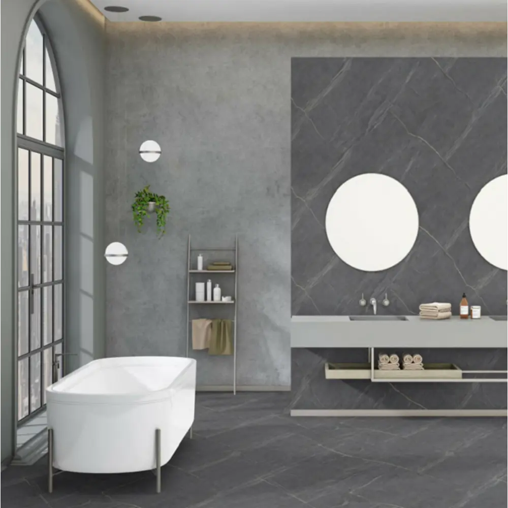 Керамогранит "Sonex" Divine graffite карвинг 60x120см цвет графит с прожилками — купить в Волгодонске