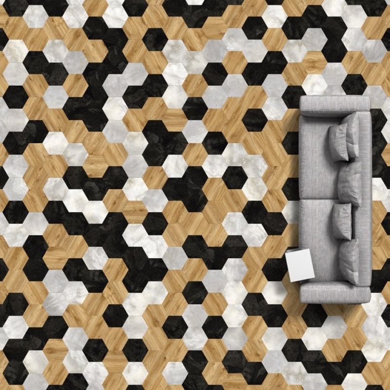 Виниловая плитка Big Hexagon 260 (452,64*392*2,5 мм) — купить в Волгодонске