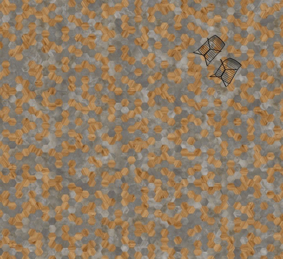 Виниловая плитка "Moduleo" Moods Hexagon 323 (226,32*196*2,5 мм) — купить в Волгодонске