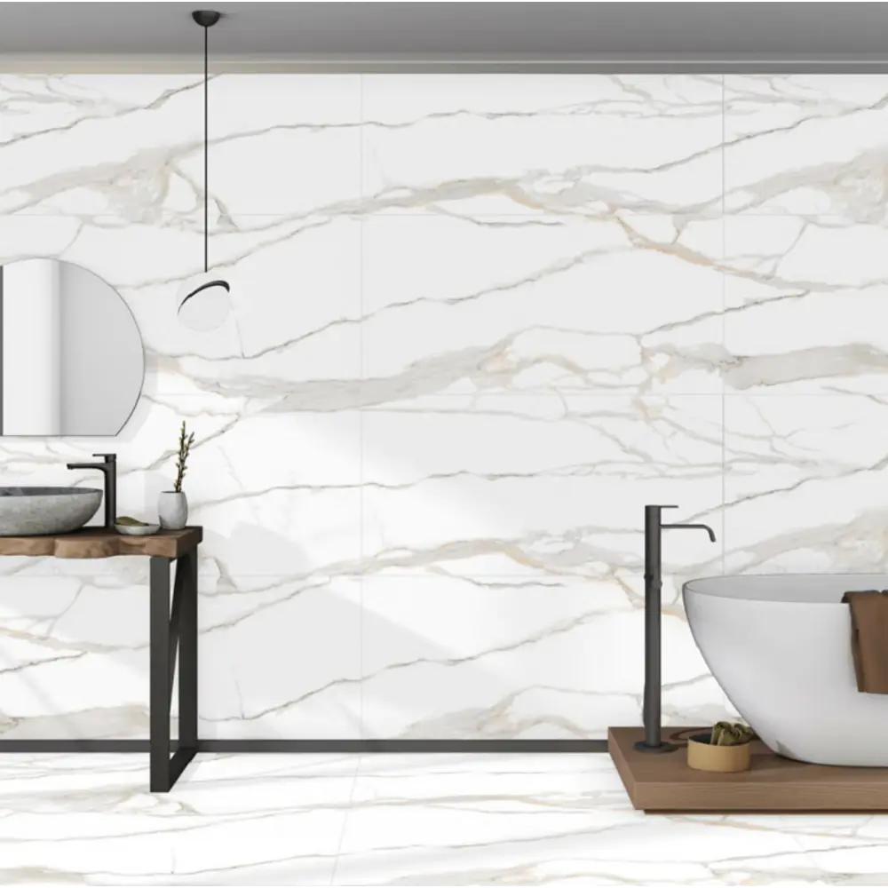 Керамогранит "Sonex" Statuario velencia карвинг 60x120см цвет белый с бежевыми разводами — купить в Волгодонске