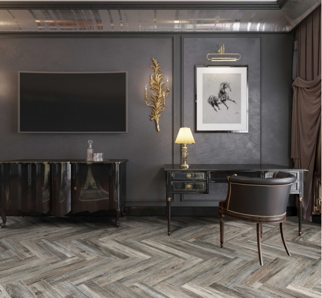 Виниловый ламинат SPC "Cronafloor" Herringbone Дуб Реймс (640*128*4,5 мм) — купить в Волгодонске