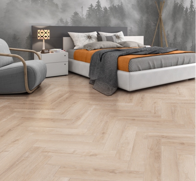 Виниловый ламинат SPC "Cronafloor" Herringbone Дуб Дижон (640*128*4,5 мм) — купить в Волгодонске