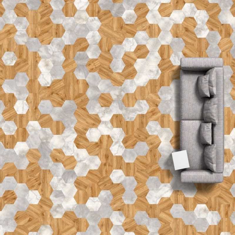 Виниловая плитка Big Hexagon 261 (452,64*392*2,5 мм) — купить в Волгодонске