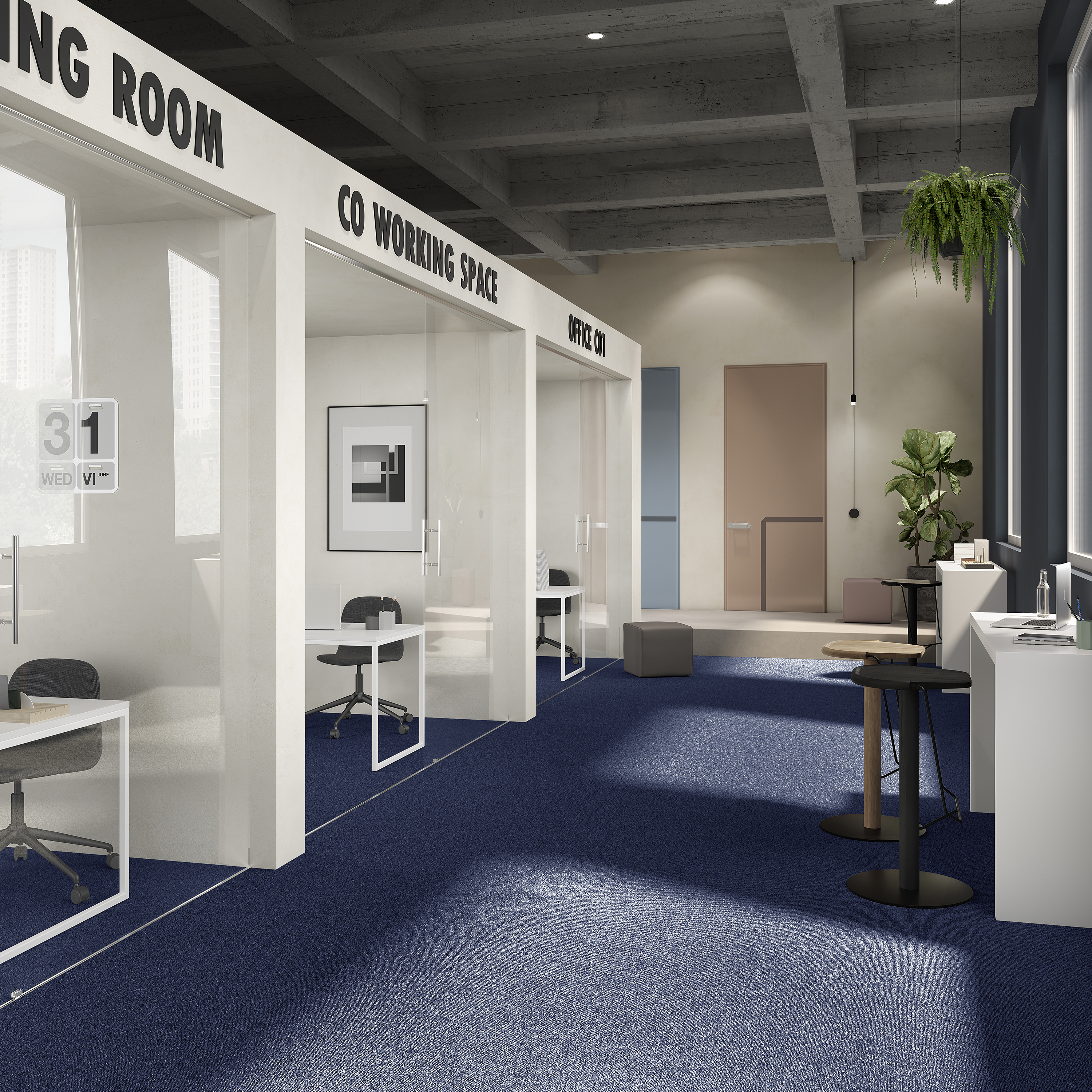 Ковровая плитка Medusa Tile 77 (500*500*5 мм) — купить в Волгодонске