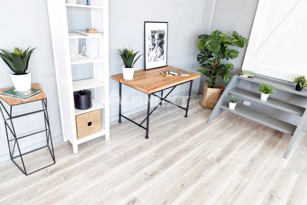 Замковая ПВХ плитка "Alpine Floor" Дуб выбеленный  (1220*183*4мм) — купить в Волгодонске